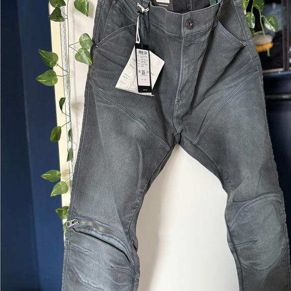 G-STAR RAW men’s grey jeans 3D Zip Knee Skinny 34/36 NWT - Picture 2 of 6